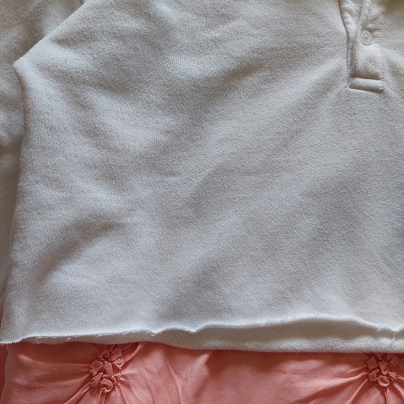 Aritzia Sunday Best White Long Sleeve Polo CropTop - Picture 5 of 10